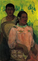 Junges Mädchen und Junge aus Tahiti